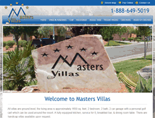 Tablet Screenshot of mastersvillas.com